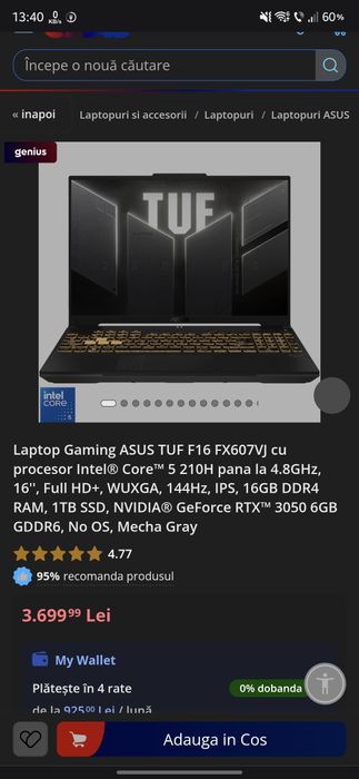 Laptop gaming Asus F15