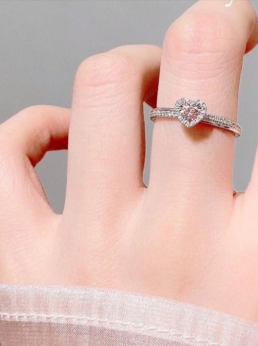 Сребърни дамски пръстени сърце регулируеми