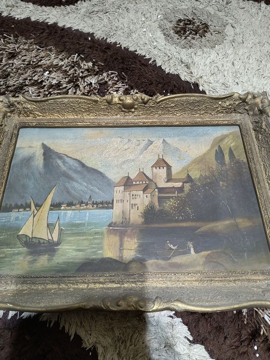 Tablou vechi,ulei pe pânză