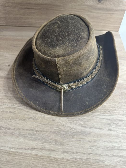 Оригинална винтидж кожена каубойска / аутбек шапка SCIPPIS. 100%