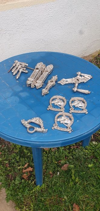 Obiecte vechi epoca Ceausescu, cutie, manere, comunism, lemn stejar