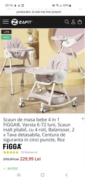 Masa bebelusi pliabila 4 in 1