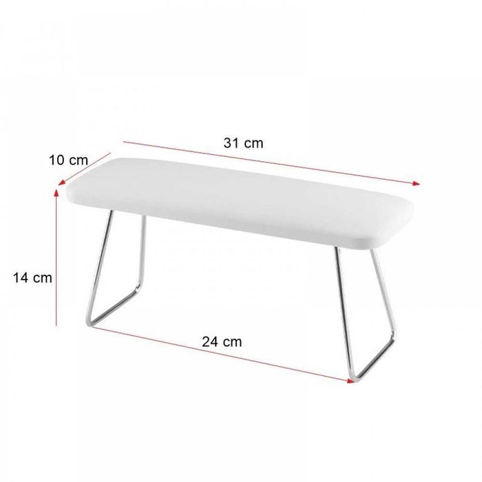 Поставка за ръце за маникюр 4M - черна/бяла