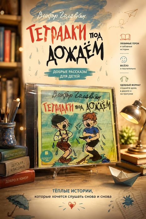 Аудиокнига CD. Виктор Голявкин «Тетрадки под дождём»