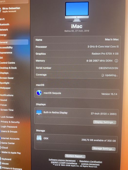 iMac 2019 5K Retina 27’’