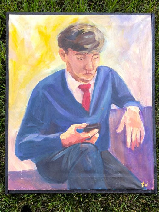 Картина маслом "Незнакомец"