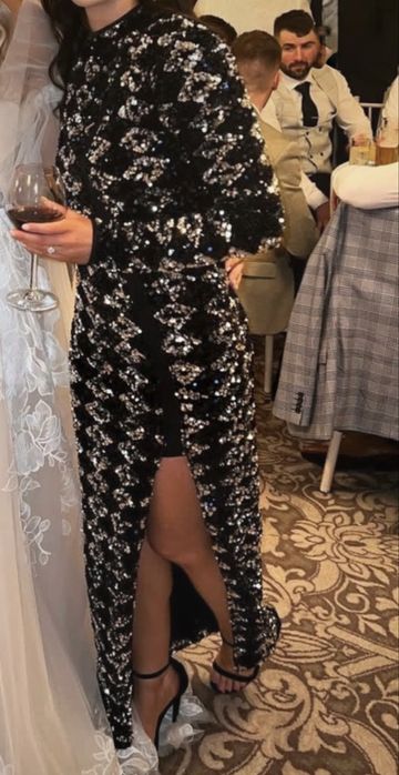 Rochie Asos din catifea / bijuterie / franjuri