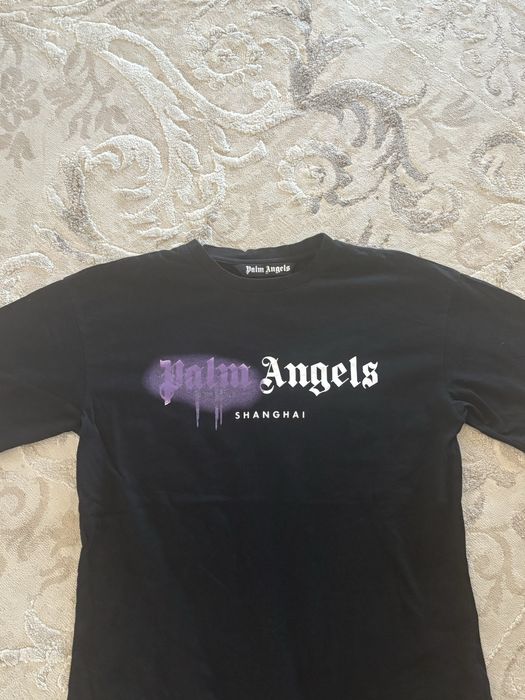 Tricou Palm Angles Negru - Mov