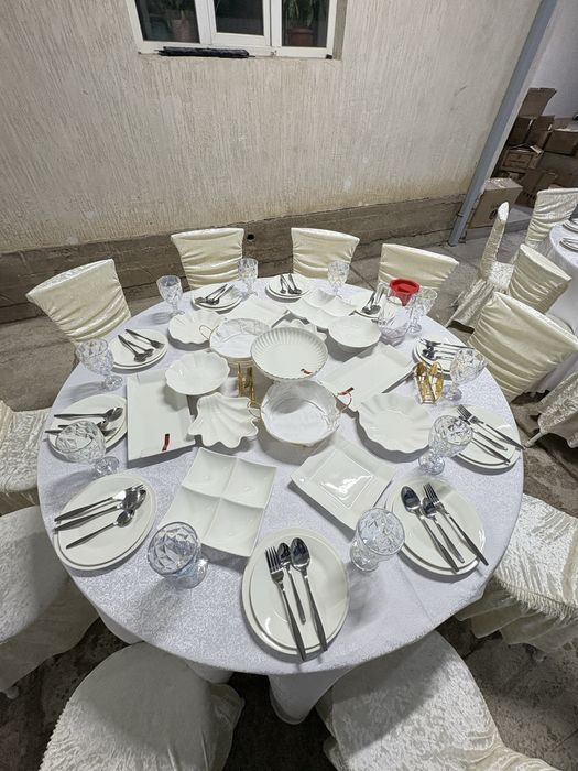 Аренда столов и посуды