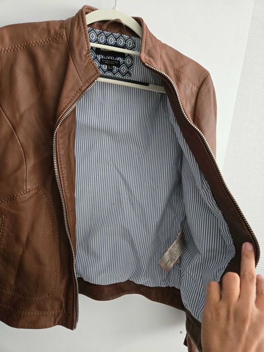 Кожанная куртка Massimo Dutti