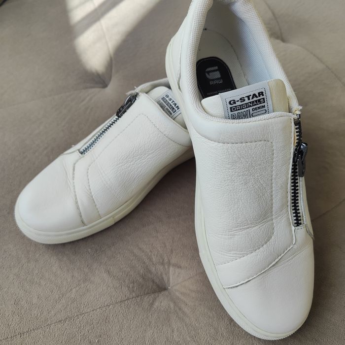 Бели кожени кецове G-Star