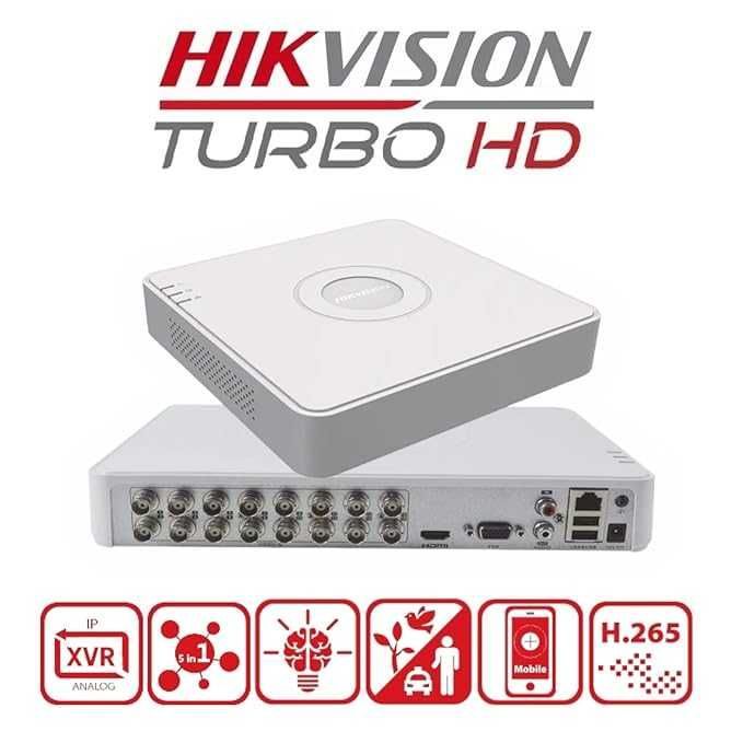 DVR 16 Canale Hikvision TurboHD 6MP AcuSense IDS-7116HQHI-M1/SC nou