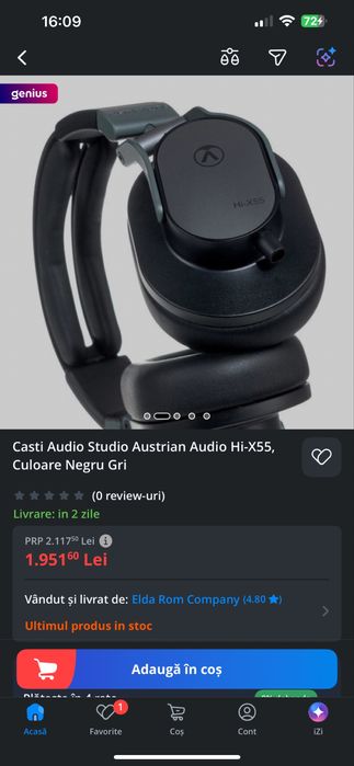 Căști Studio Profesionale Austrian Audio Hi-X55 - Noi/Nefolosite