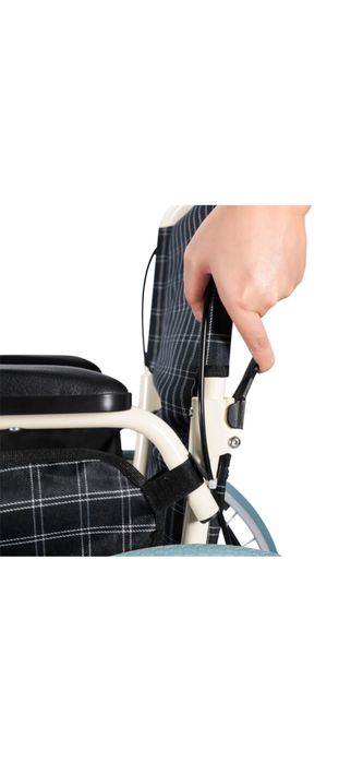 Scaun cu rotile, pliabil, spatar rabatabil, sezut 46 cm, CML-303AJ-46