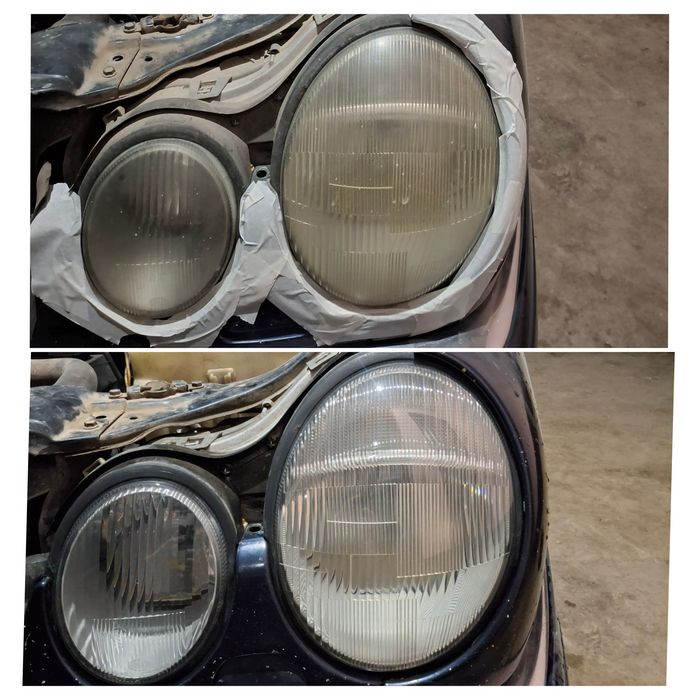 Чистка фара полировка