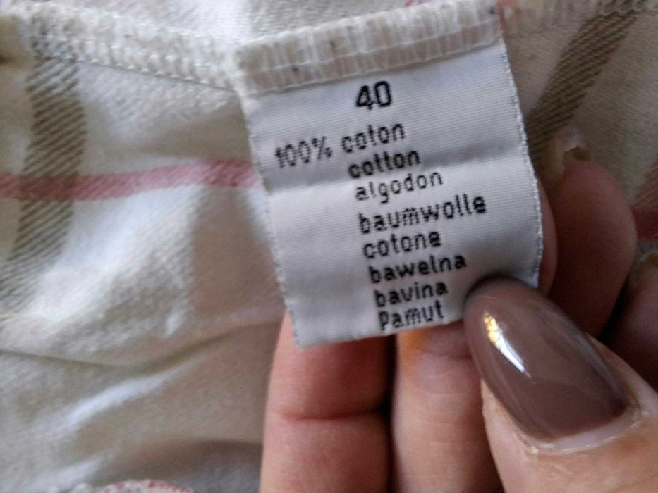Pantaloni  dama alb-roz
