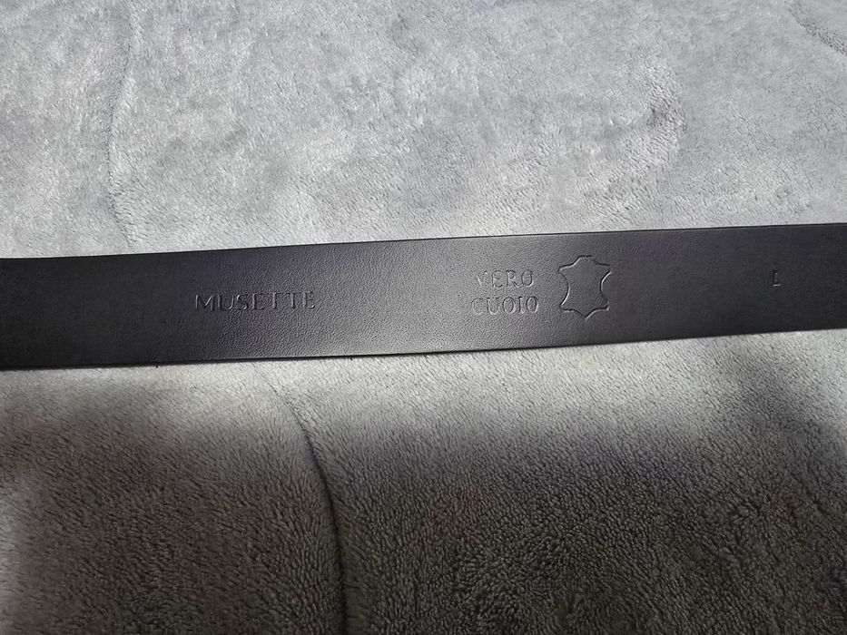 Черен кожен колан Musette