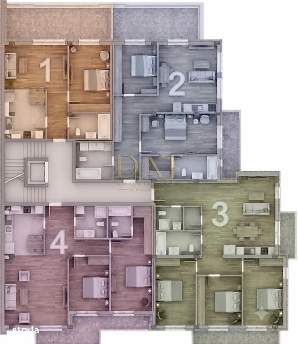 Apartament 2 camere | 54 mp utili | Terasă 19,2 mp | Ansamblu premium