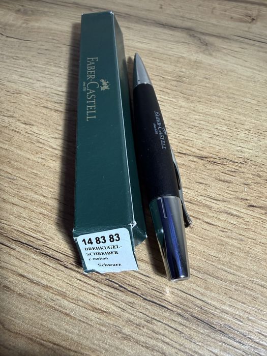 Pix Faber-Castell e-motion 148383, lemn Pearwood, negru, premium
