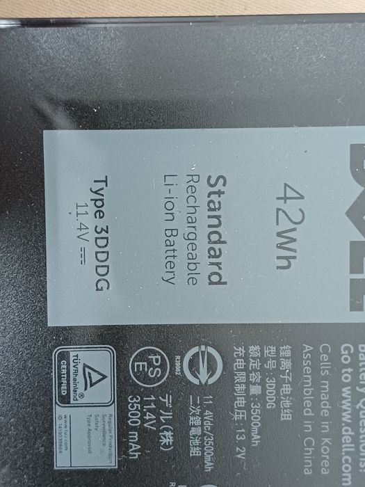 Baterie 3DDDG pentru  Dell Latitude 14 5480 5490 5491 5495 E5280 E5480