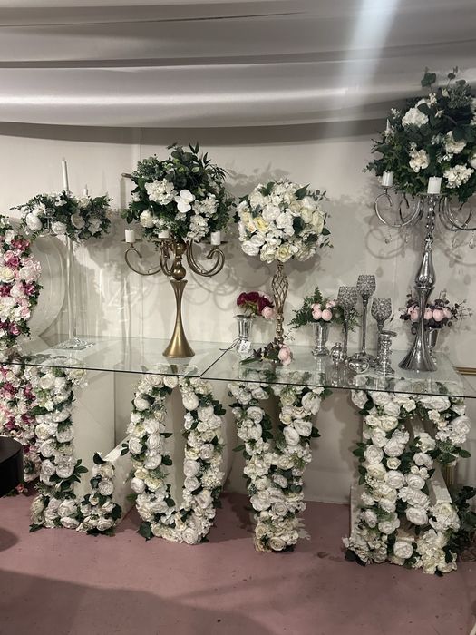 Masa candy bar love cu geam inclus