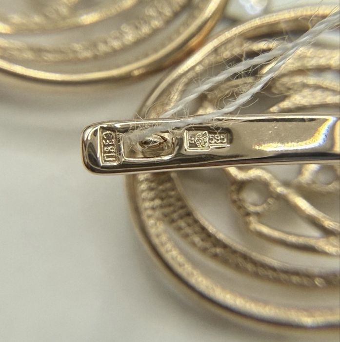 Золотые серьги 585 | Красное золото | 4,54 гр