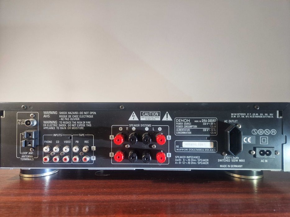 Denon DRA-385RD Receiver Stereo | Phono | Tuner cu defect parțial