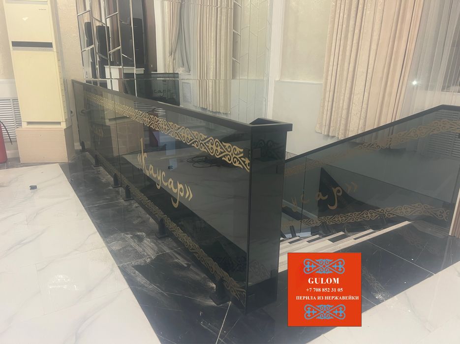 Стеклянные перила для лестниц