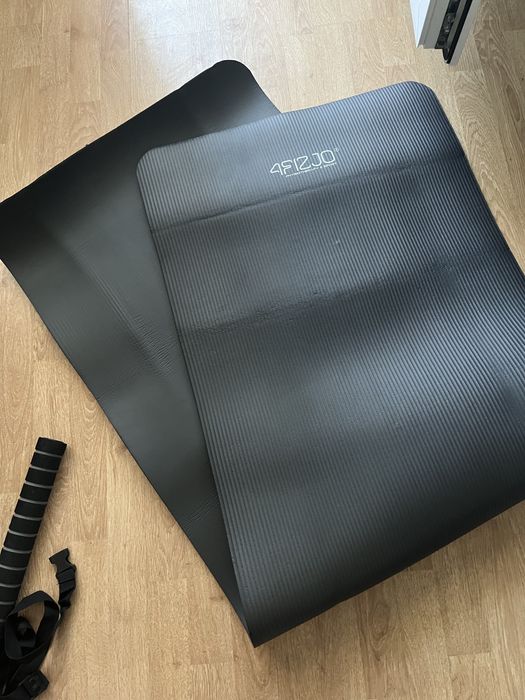 Set complet fitness acasă – Gantere reglabile 10 kg + Saltea + Set 5 benzi elastice | Ca noi