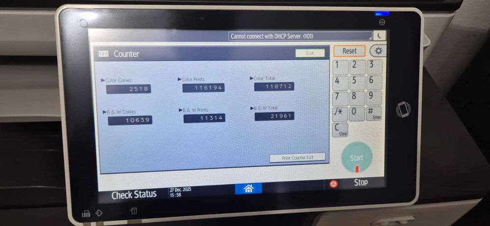 Imrimanta/Copiator Profesional Ricoh IM C4500 Contor 140673