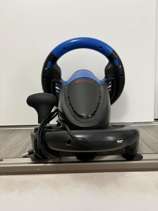 Volan gaming, Genesis Seaborg 350 Racing, PC/Consola, Negru/Albastru