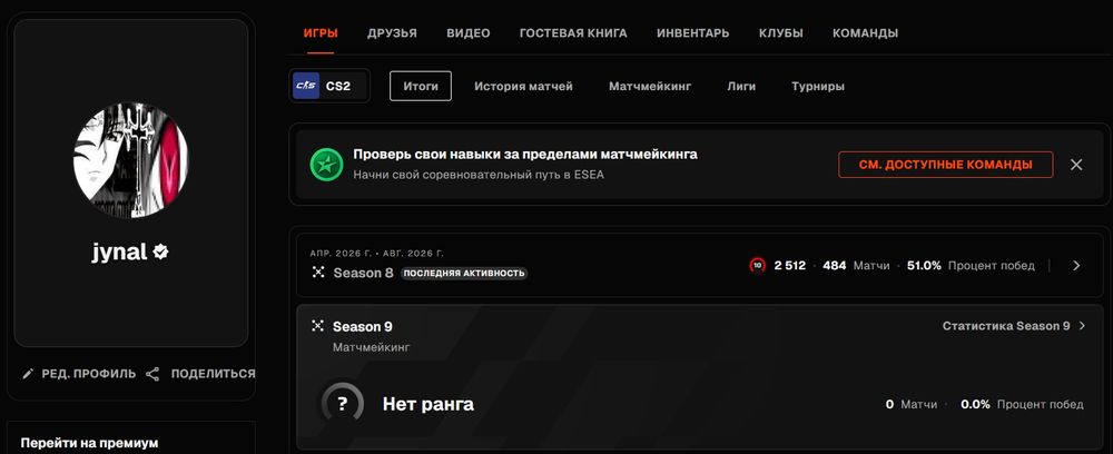 Faceit 10 lvl + вериф