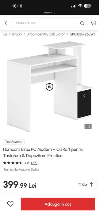 Birou PC modern  100x40x86.6