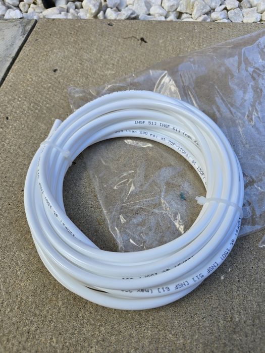 Furtun tub PE 1/4 apa conectare frigider +nuca piulita + garnitura