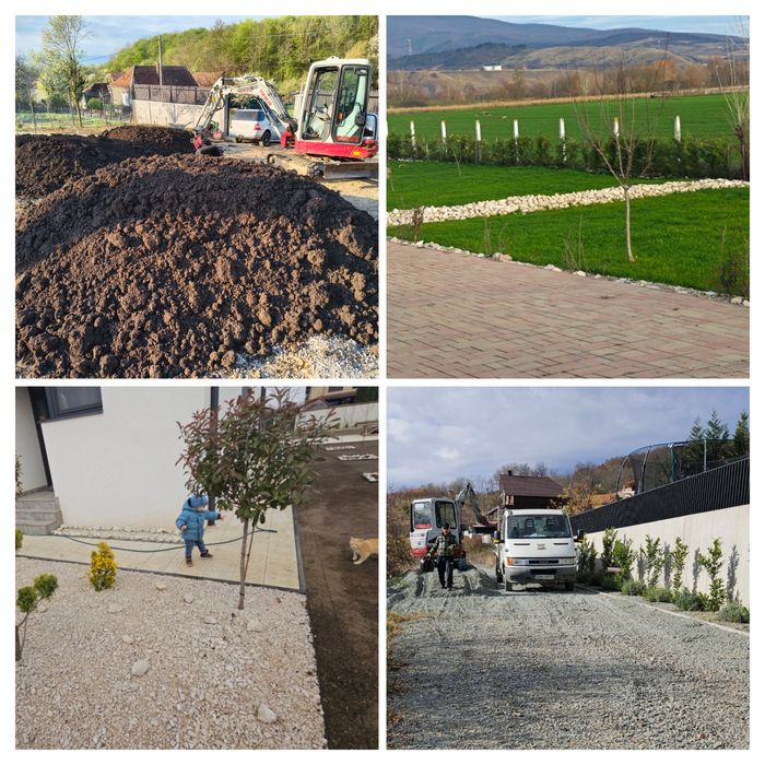 Amenajari gradini gazon rulou insamantare scarificat suprainsamantare irigatii drenaj pavaj intretinere