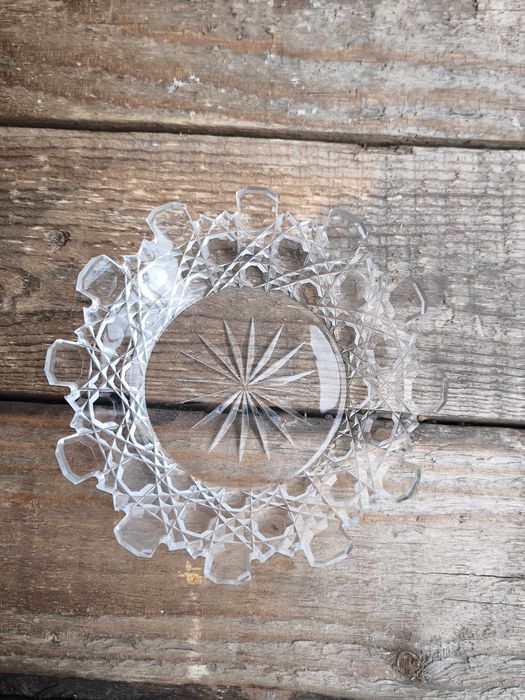 Антикварен комплект кристал и сребро