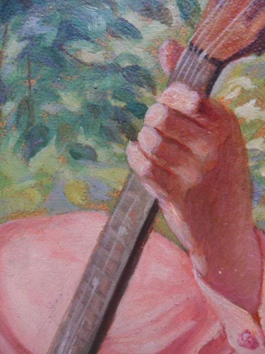 Tablou F VECHI sec XIX, AUTENTIC ul/c 64x45cm+R  Hans Chytra 1869-1933