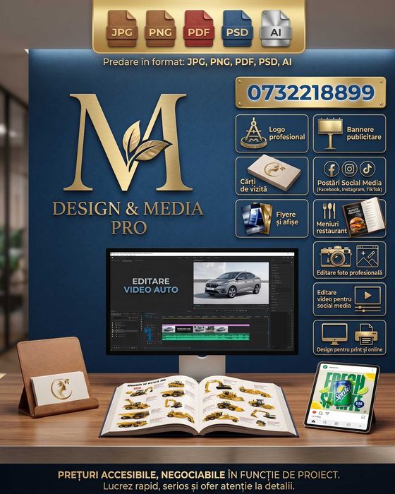 Designer Grafic, Grafician, Logo, Cărți de Vizită, Pliante, Cataloage