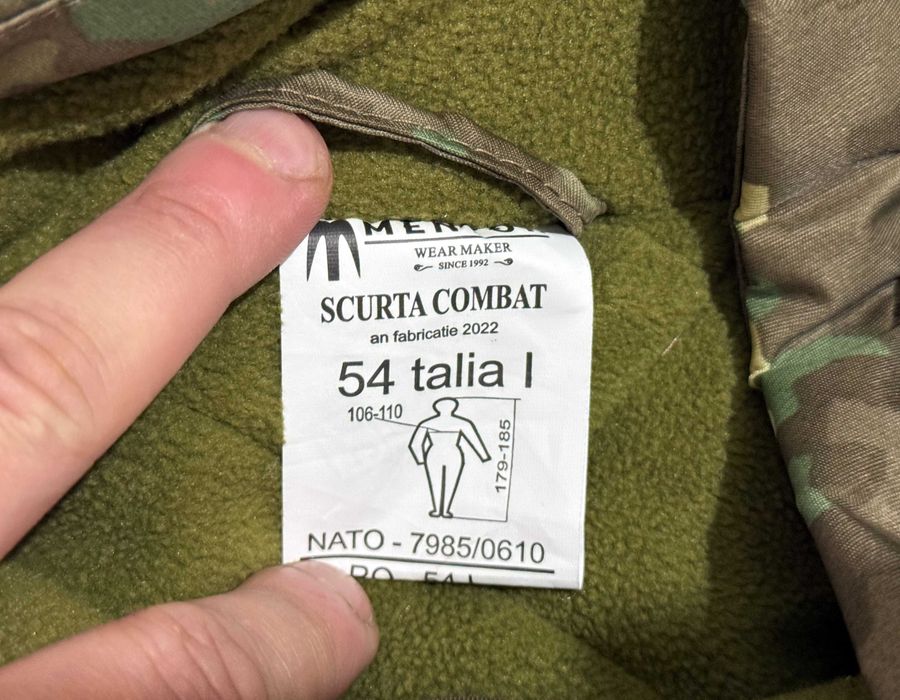 Scurtă Combat MApN Originală M2017 Ripstop Impermeabilă Mărimea 54 I