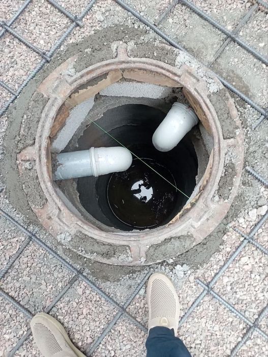 Монтаж наружный канализация и водопровод, септик выгребных яма