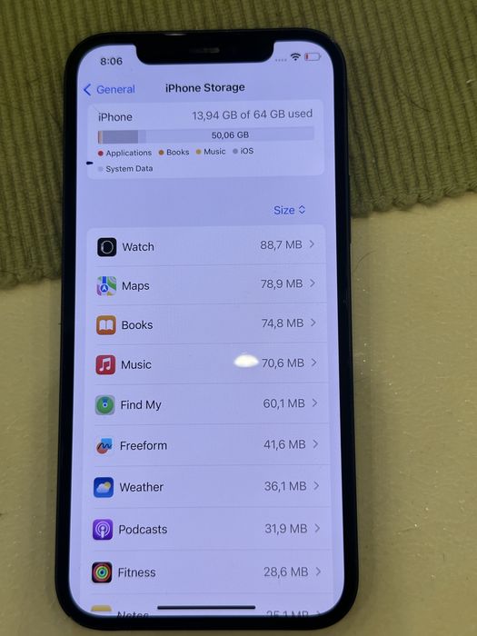 iPhone 12 64 ГБ, тъмносин