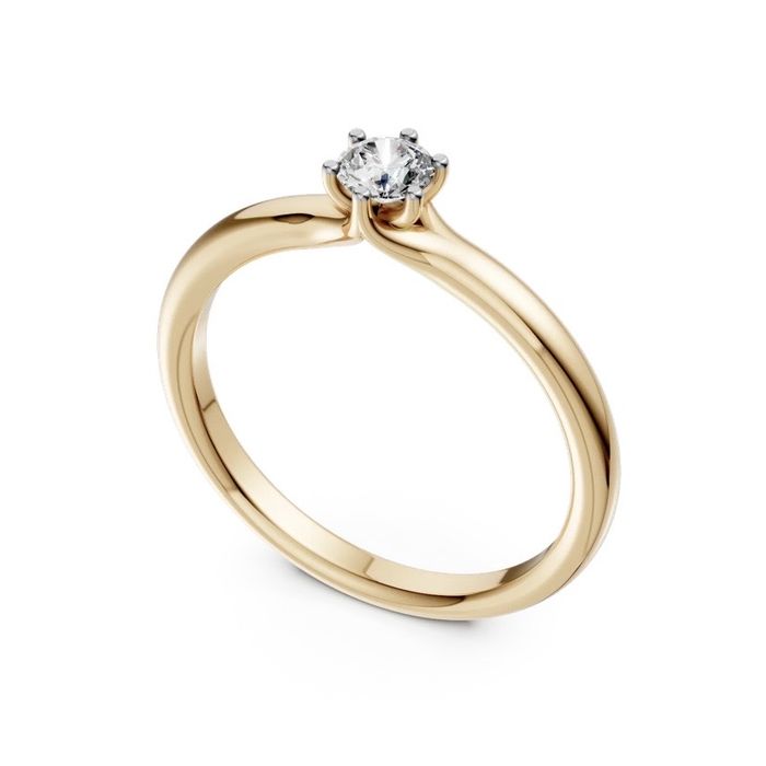 УНИКАЛЕН! Годежен пръстен с диамант и жълто злато 18к + ГАРАНЦИЯ