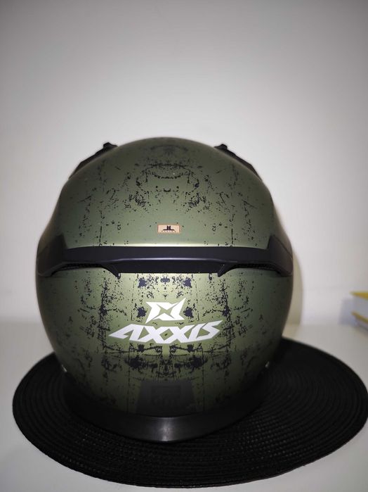 Casca Axxis model Hunter SV Toxic C6 verde