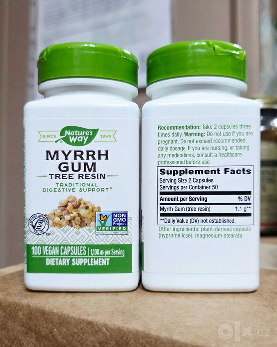 ДОСТАВКИ НЕТ Nature's Way MYRRH GUM смола мирры, древесная смола 550мг