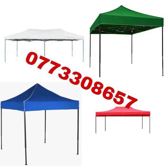 Cort Pavilion 3x3m metri Alb-AlbsRosuVerde Soha Premium CALITATE 18 kg