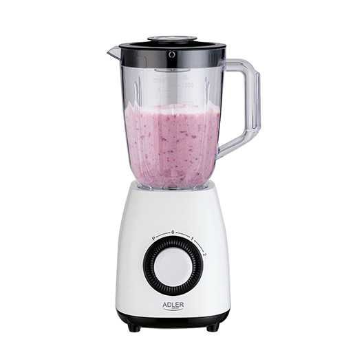 Blender Adler AD 4085, 1000 W, 2 viteze, bol 1,5 L, 4 lame inox, alb