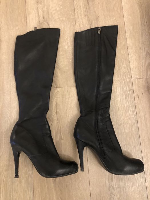 Шикарные кожаные ботфорды!