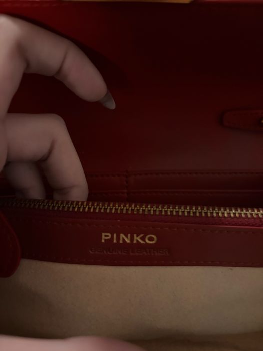 Pinko червен кожен портфейл