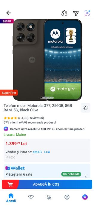 Motorola g77 5g 8gb RAM,256gb