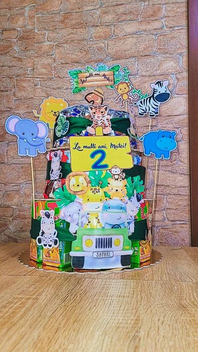 Realizez tort din dulciuri ambalate